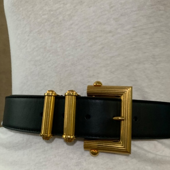 Versace Square Buckle Tribute Belt in Black main image 4